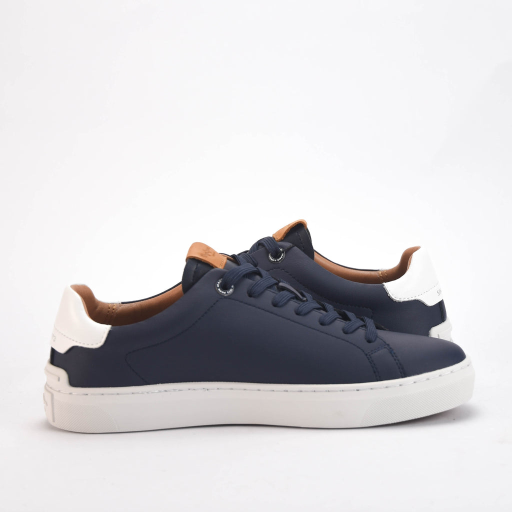 Pepe Jeans Sneakers Adams en Cuir Bleu Marine Homme