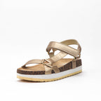 Kimland Sandales Plateforme Dorées Confortables Femme