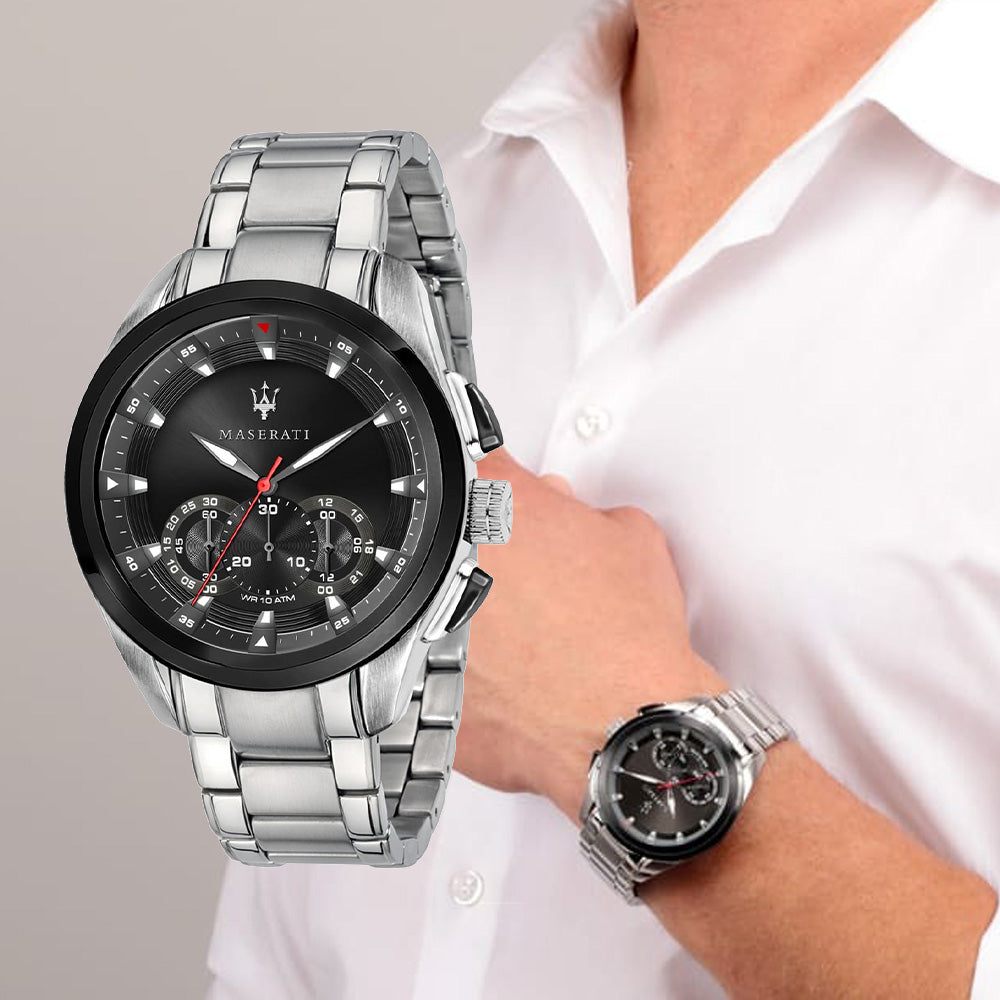 Maserati Traguardo Montre Chronographe Élégante Homme