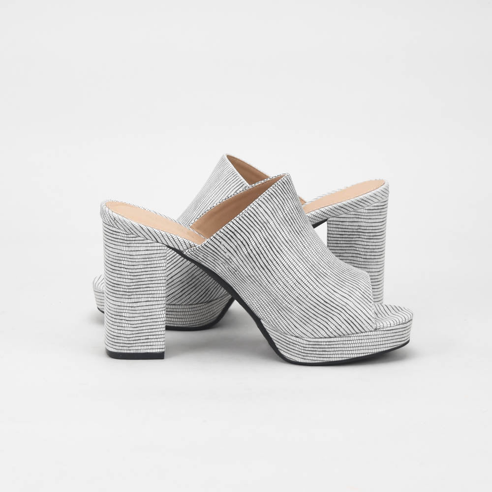 André Mules à Talons Hauts Rayées Femme