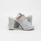 André Mules à Talons Hauts Rayées Femme