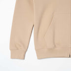 Milano Sweat à Capuche Zippé Confortable Homme Beige