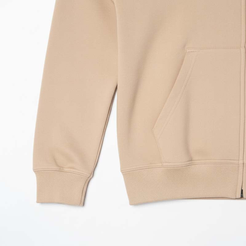 Milano Sweat à Capuche Zippé Confortable Homme Beige