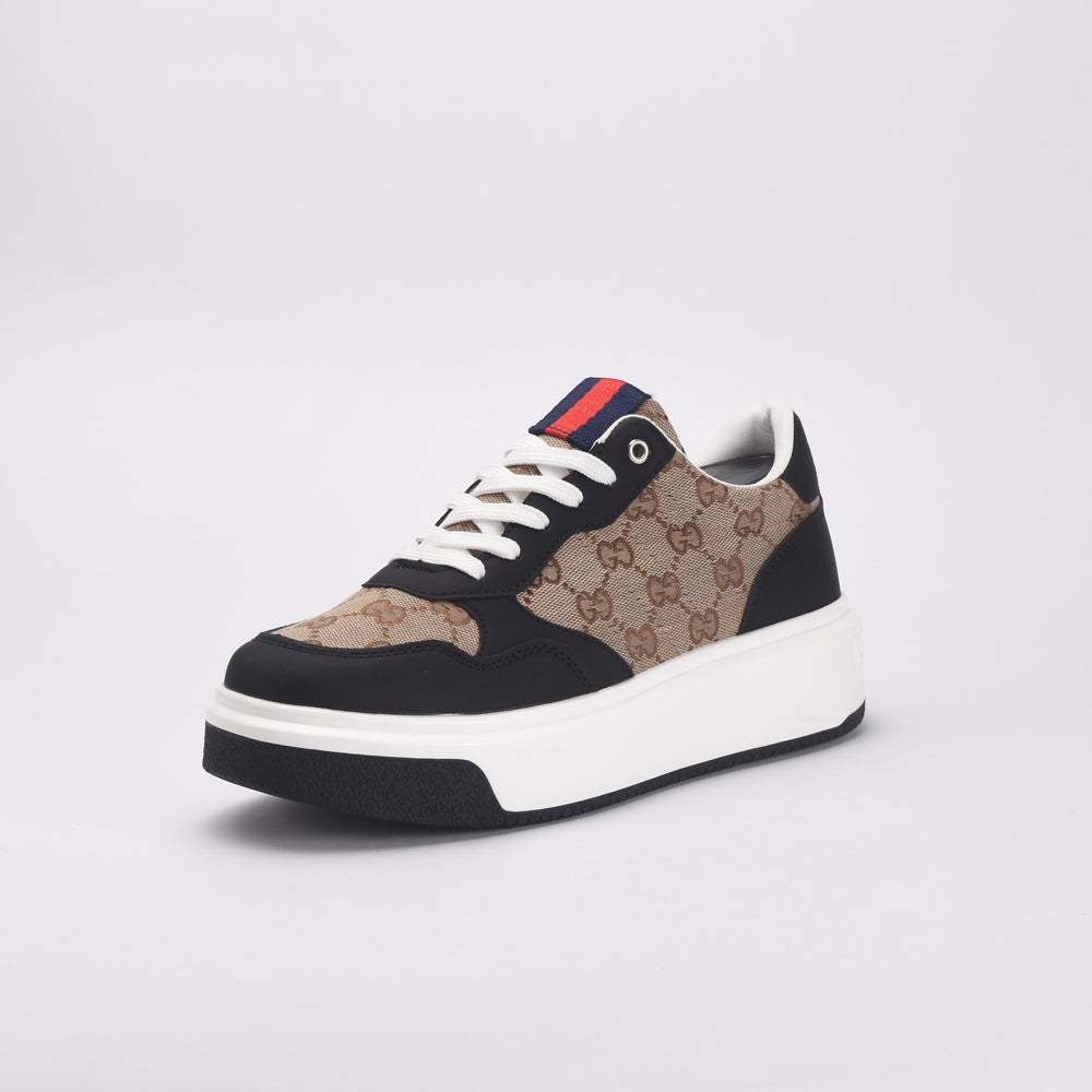 Kimland Baskets Plateforme Motif Monogramme Femme