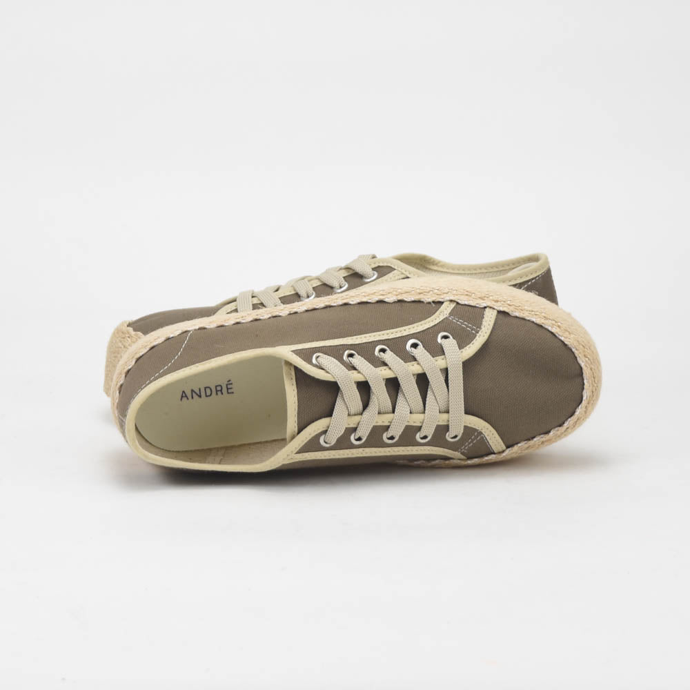 André Baskets Plateforme Toile Femme