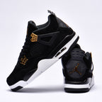 Nike Air Jordan 4 Retro Royalty Sneakers Suede Noir Homme