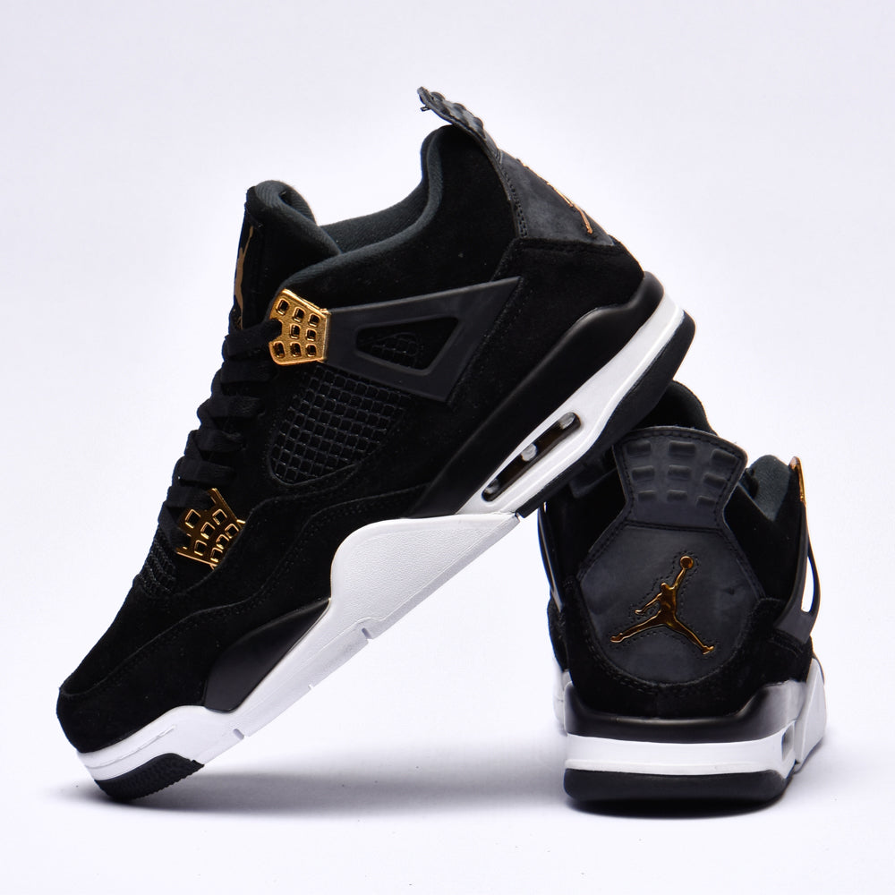 Nike Air Jordan 4 Retro Royalty Sneakers Suede Noir Homme