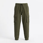 DEPART Pantalon Jogging Cargo Slim Homme Kaki