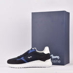 HARMONT AND BLAINE SCARPA UOMO CAMOSCIO TEX FABRIC BLUU﻿ 2