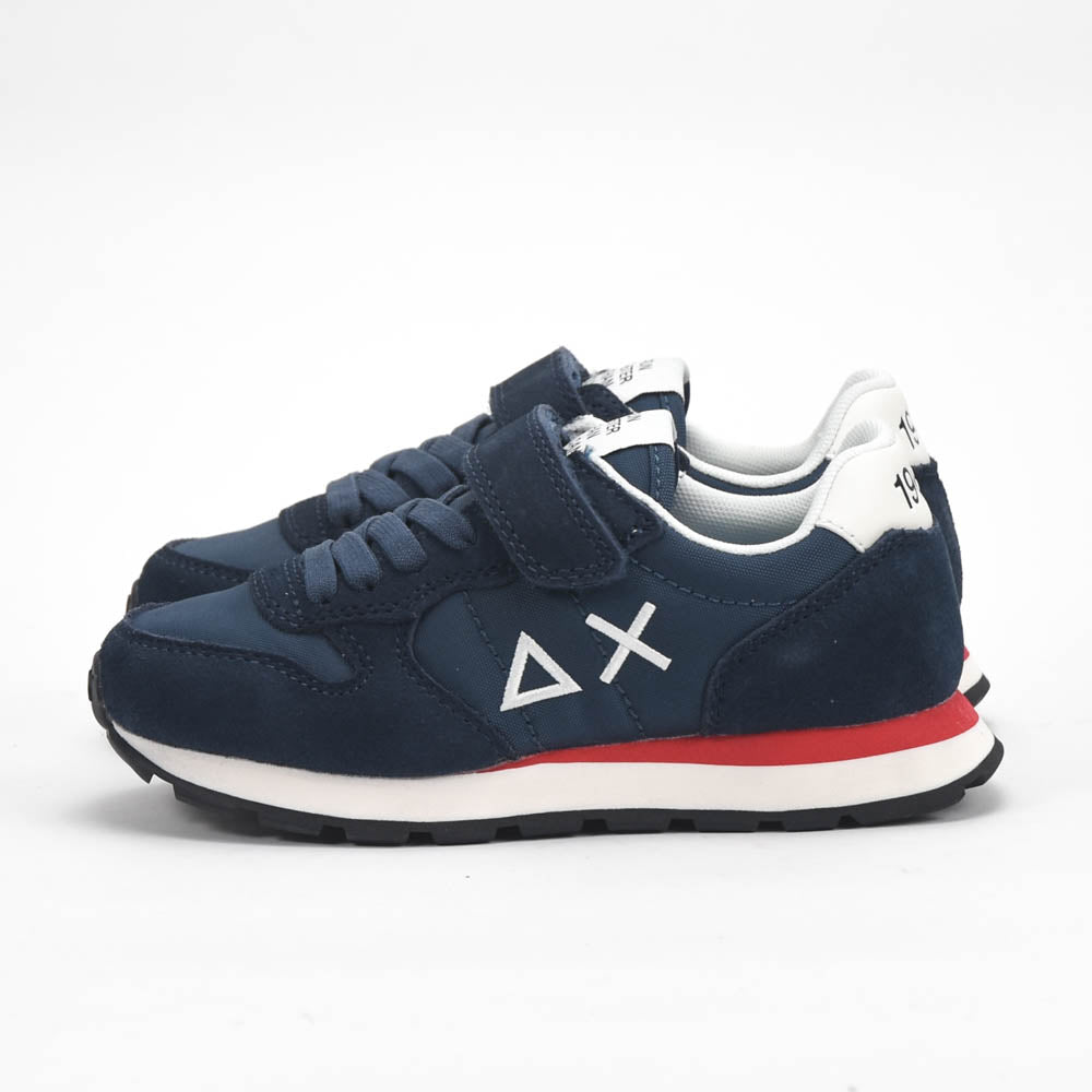 SUN68 Sneakers en Daim et Textile à Scratch pour Enfant