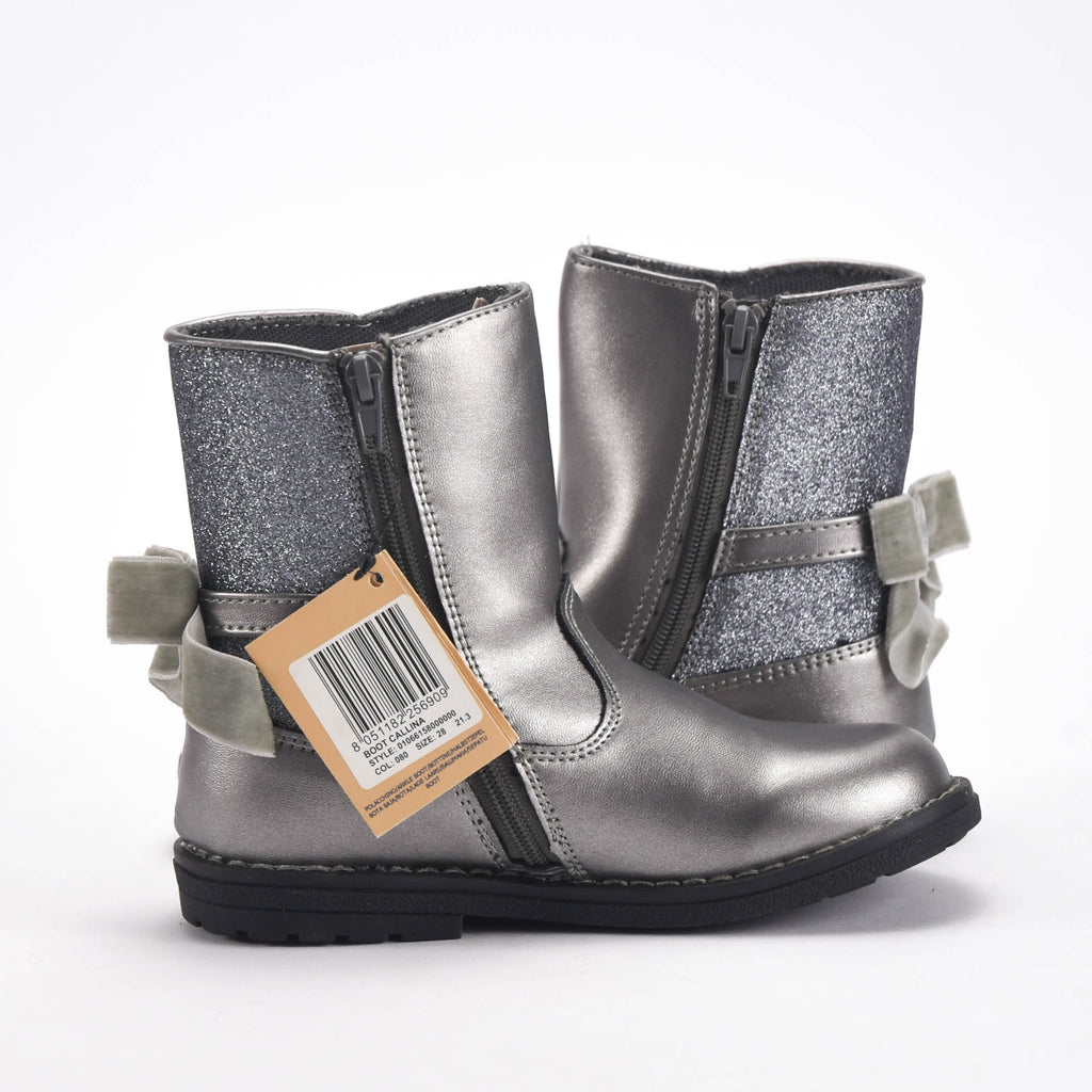 Chicco Bottines Argentées avec Cœur et Paillettes Fille