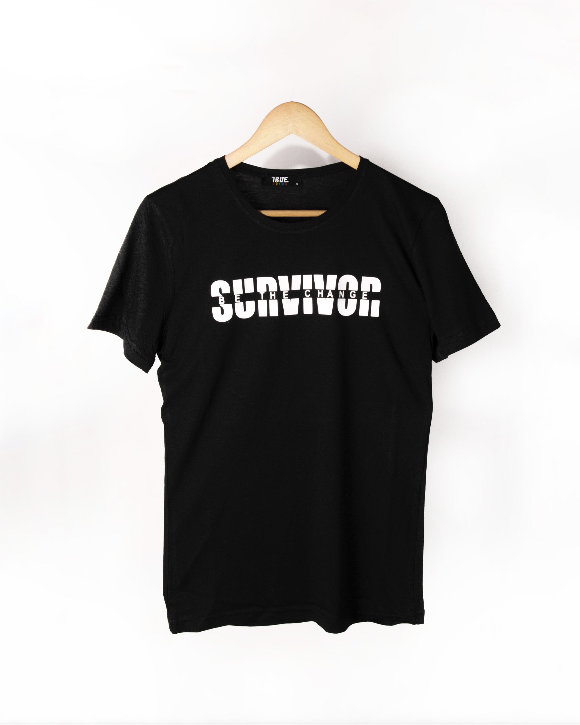 T-shirt NOIR SURVIVOR BE THE CHANGE
