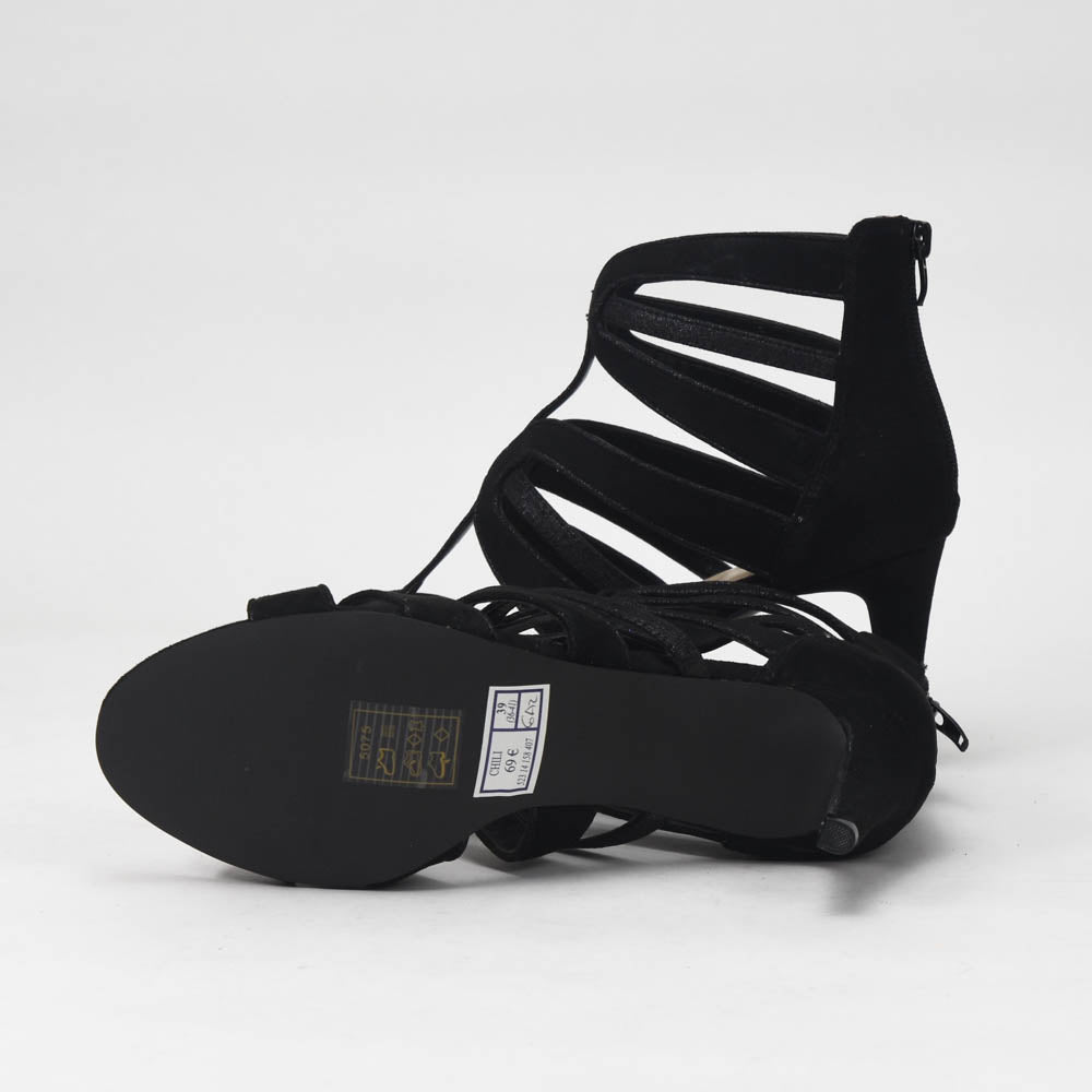 André Sandales à Talons Noir Élégantes Femme