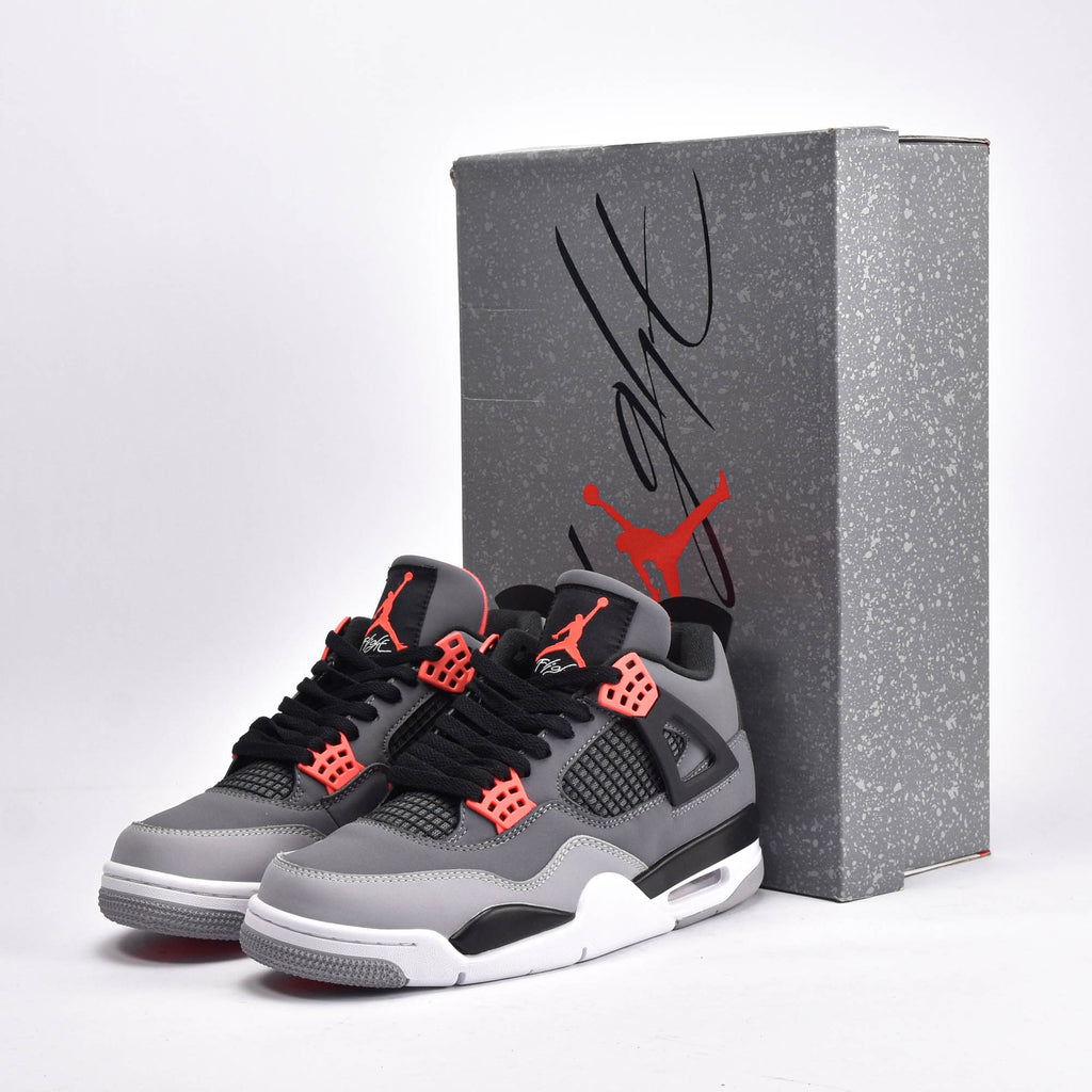 Jordan Sneakers Design Inspiré Gris et Rouge Homme
