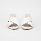 André Mules à Talons Blancs Élégantes Femme