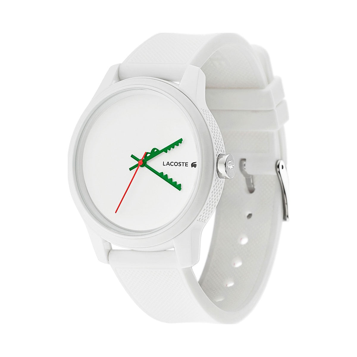 Lacoste Montre Analogique Bracelet Silicone Blanc Homme