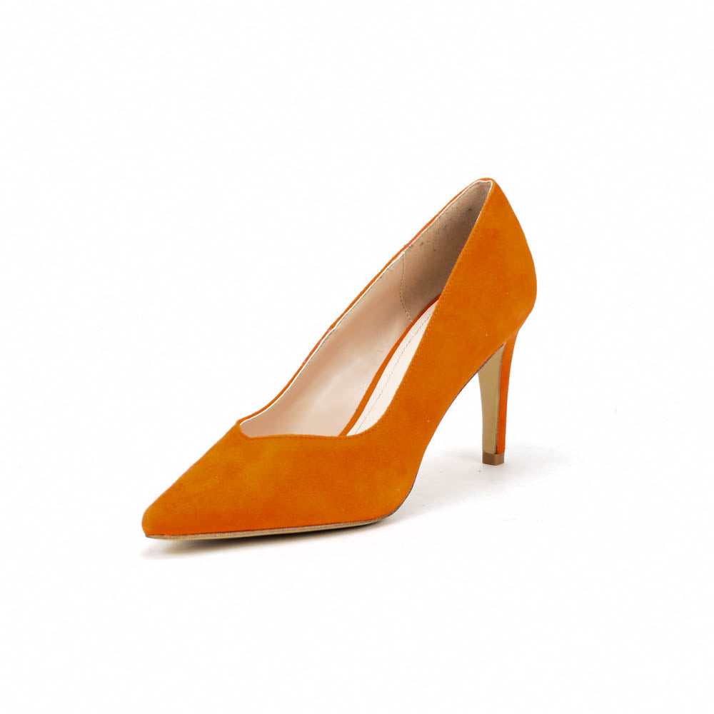 André Escarpins Beth Daim Orange Élégants Femme