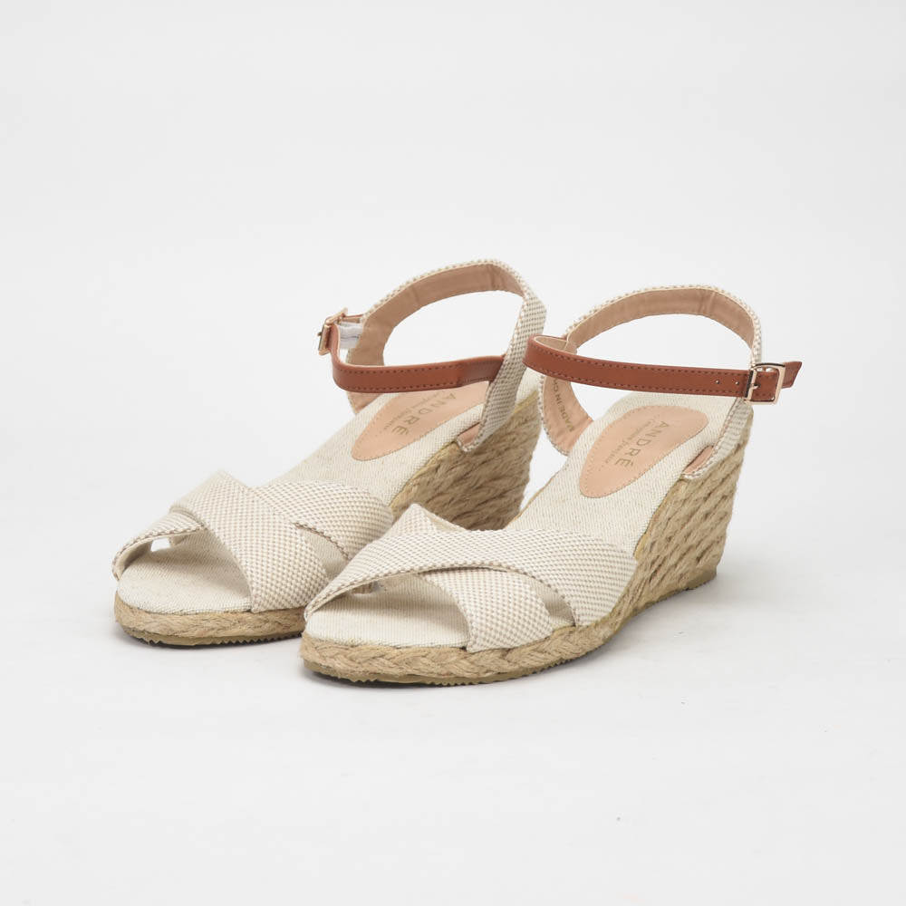 André Sandales Compensées Style Espadrille Femme