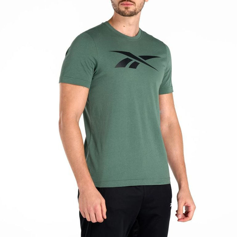 Reebok T-shirt en Coton Logo Vector Vert Homme