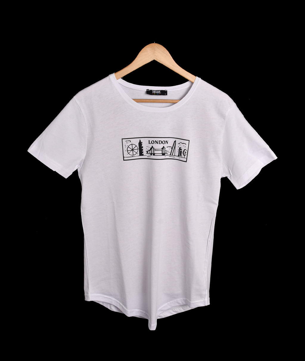 T-shirt BLANC 2 MOTIF LONDON