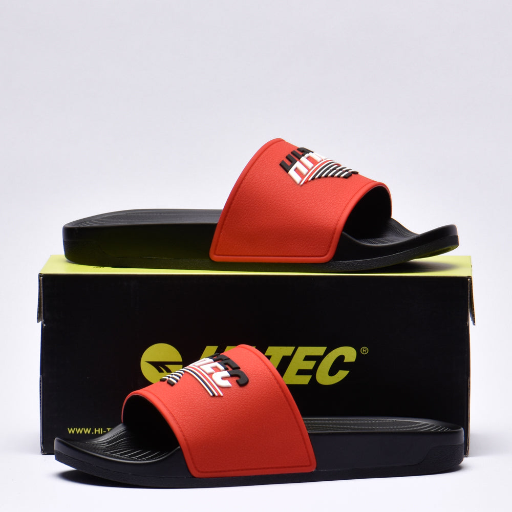 Hi-Tec Heritage Slides Confortables Noir et Rouge Homme