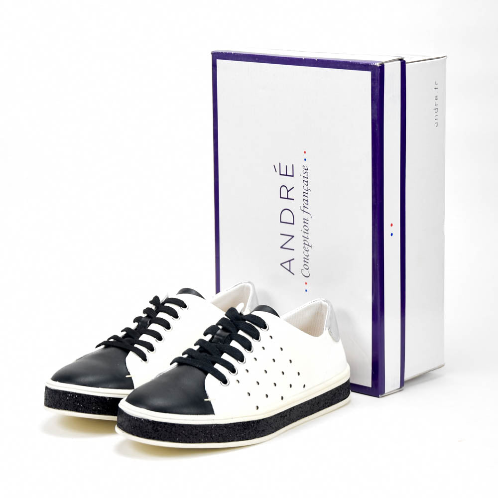 André Baskets Basses Bicolores Élégantes Femme