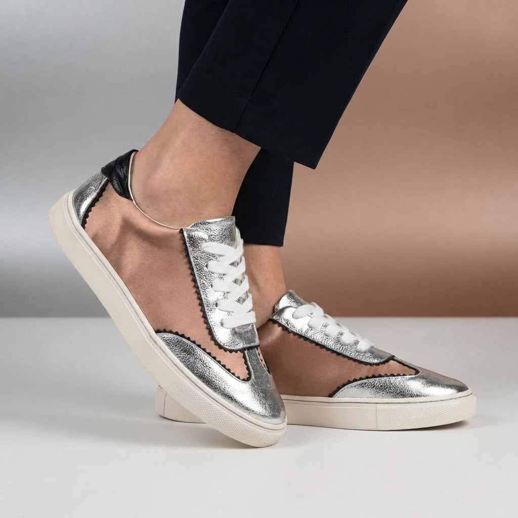 André Baskets Basses Design Bicolore Femme