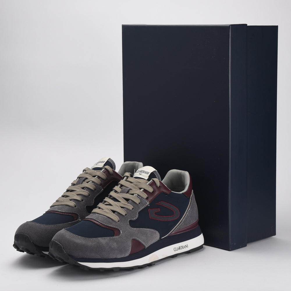 Guardiani Sneakers Casual en Cuir et Daim Homme