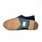André Chaussures Derby en Daim Bleu Marine Élégantes Homme