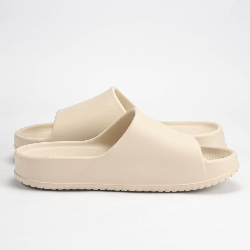 Peak Claquettes Confortables Beige Unisexe