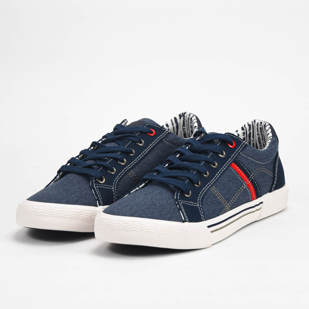 André Baskets en Toile Denim Style Décontracté Homme
