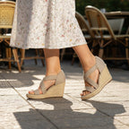 André Espadrilles Compensées Élégantes Femme