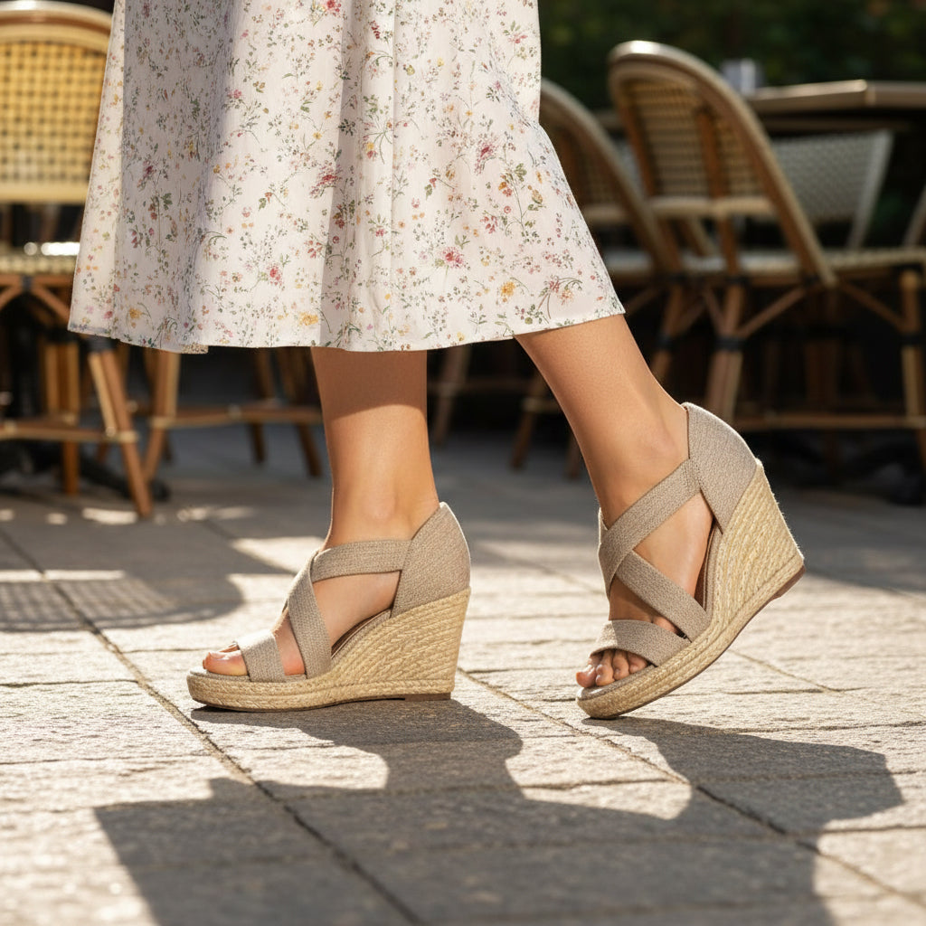 André Espadrilles Compensées Élégantes Femme