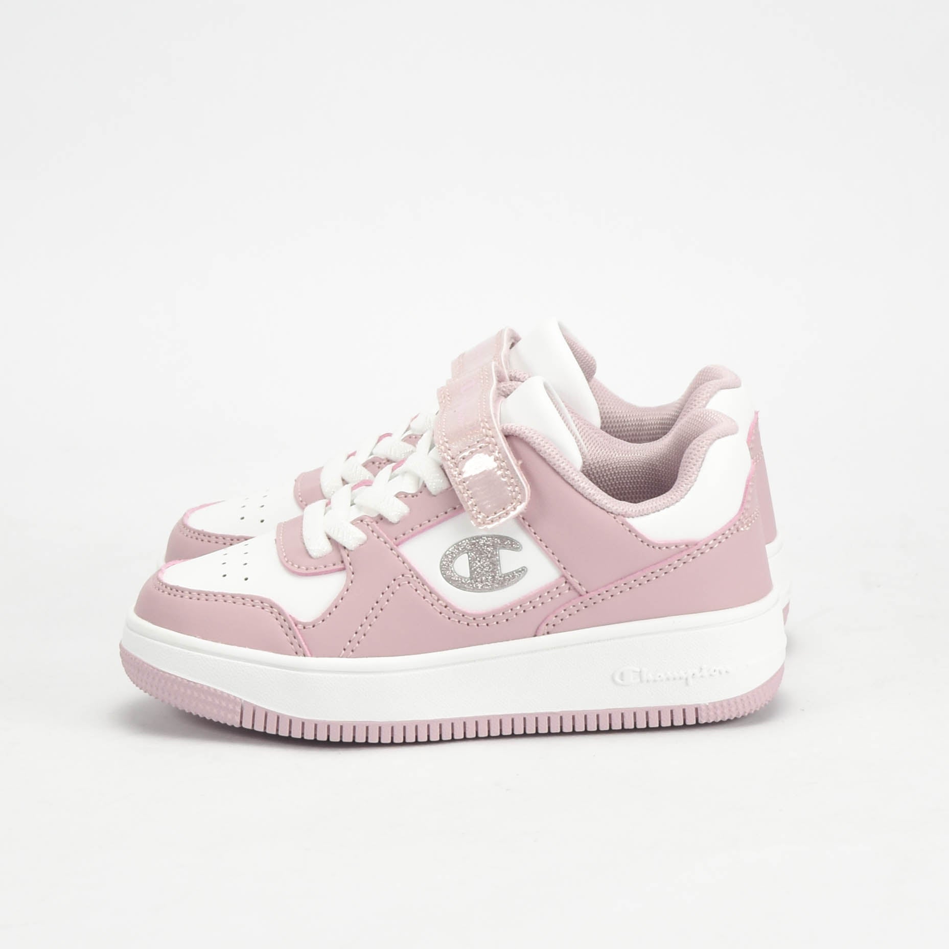 Champion Baskets Rebound 2.0 Basses Rose et Blanc Fille