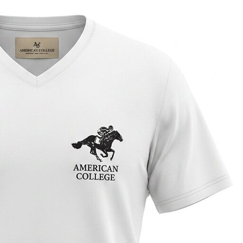 American College T-shirt Col V Logo Homme