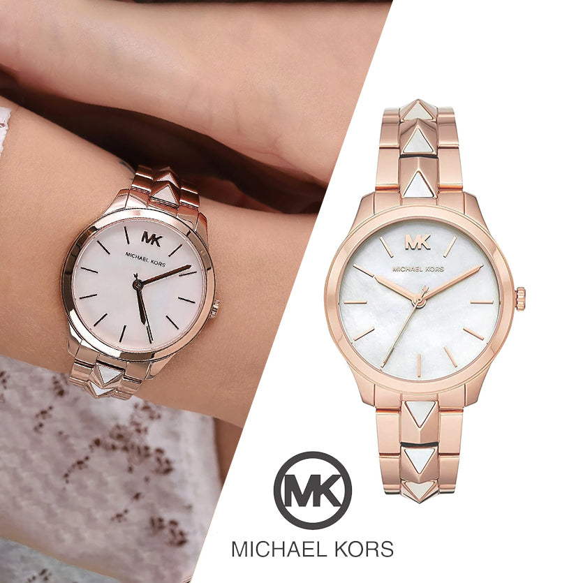 Michael Kors Montre Élégante Dorée Rose Femme