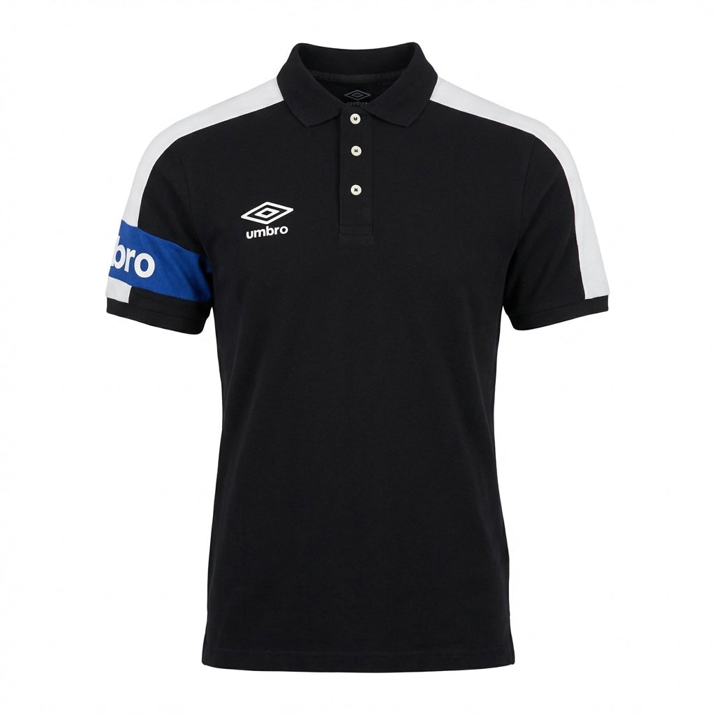 Umbro Polo Sportif Noir et Blanc Homme