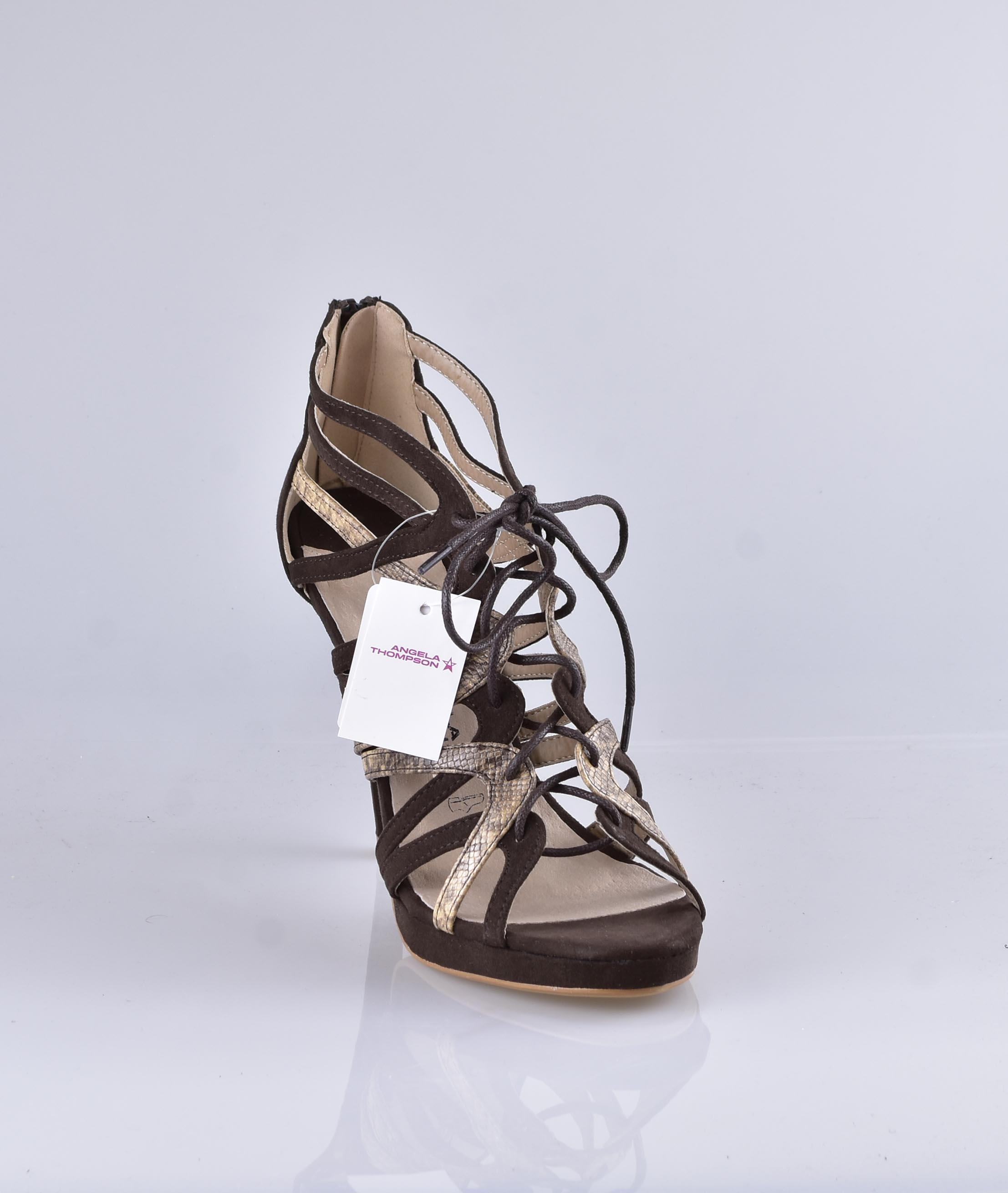 Sandale femme haut talon marron ANGELA THOMPSON 71512076 S﻿ 3