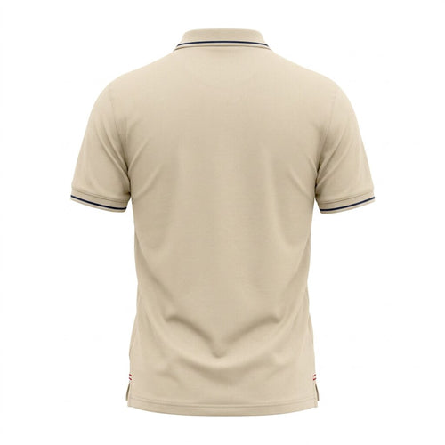 American College Polo Beige Classique Homme