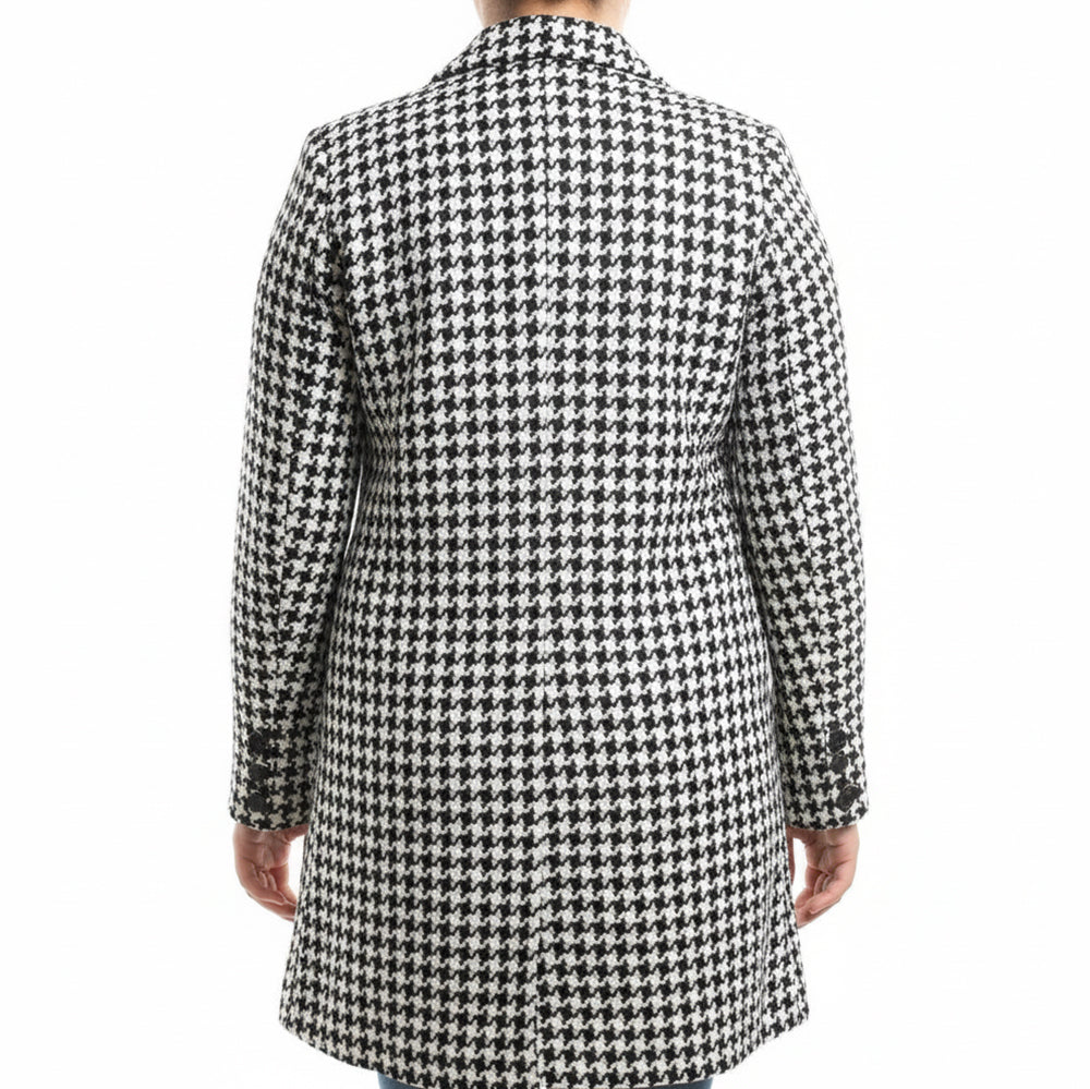 Veste Blazer Femme Motif Pied-de-Poule Élégante