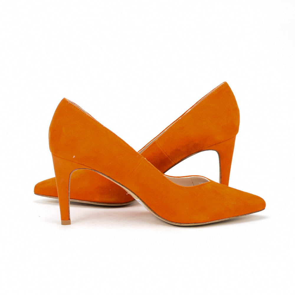 André Escarpins Beth Daim Orange Élégants Femme