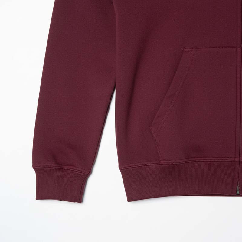 Milano Sweat à Capuche Zippé Bordeaux Homme