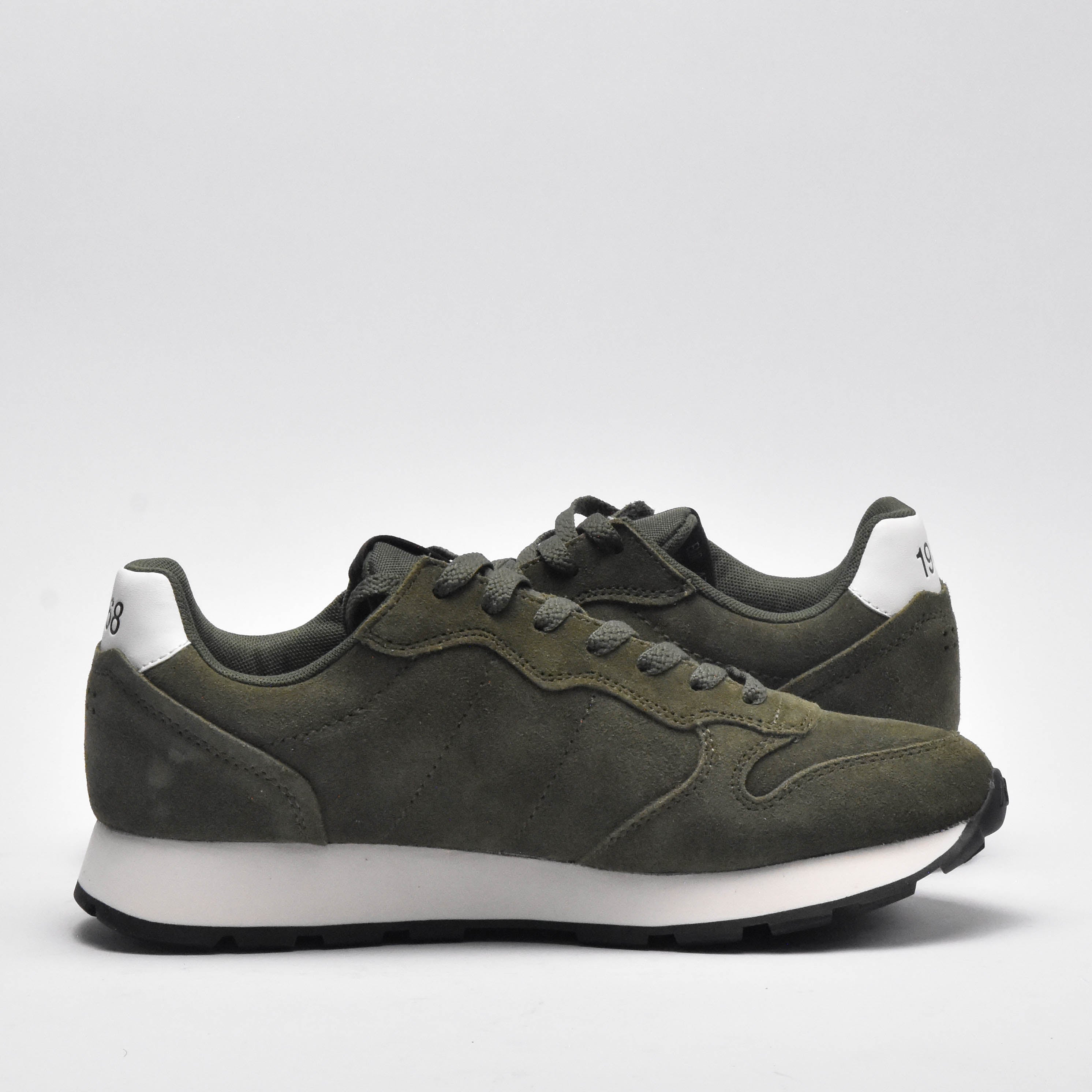 SUN68 Sneakers Tom Suede Vert Militaire Homme