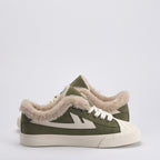 Warrior Baskets Fourrées Hiver Femme Vert Olive