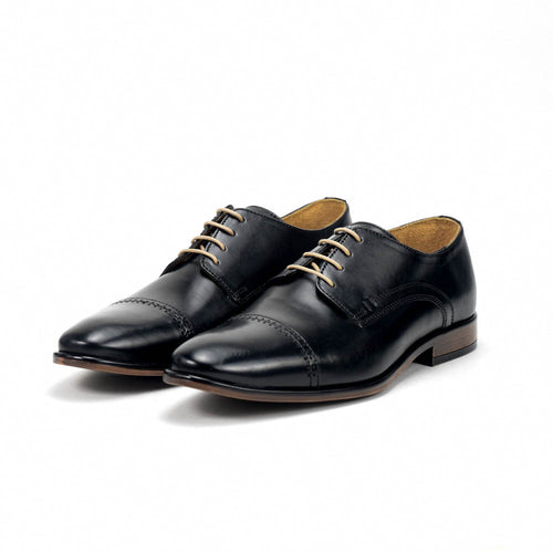 André Chaussures Richelieu Cuir Noir Élégant Homme