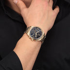 Maserati Montre Chronographe Cadran Bleu Doré Homme