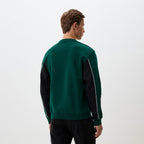 Reebok Sweatshirt Colorblock Vert et Noir Homme