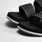 Kito Sandales Confortables à Scratch Noir Homme