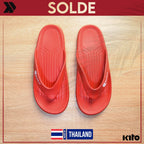 Kito Tongs Confortables Rouge Homme