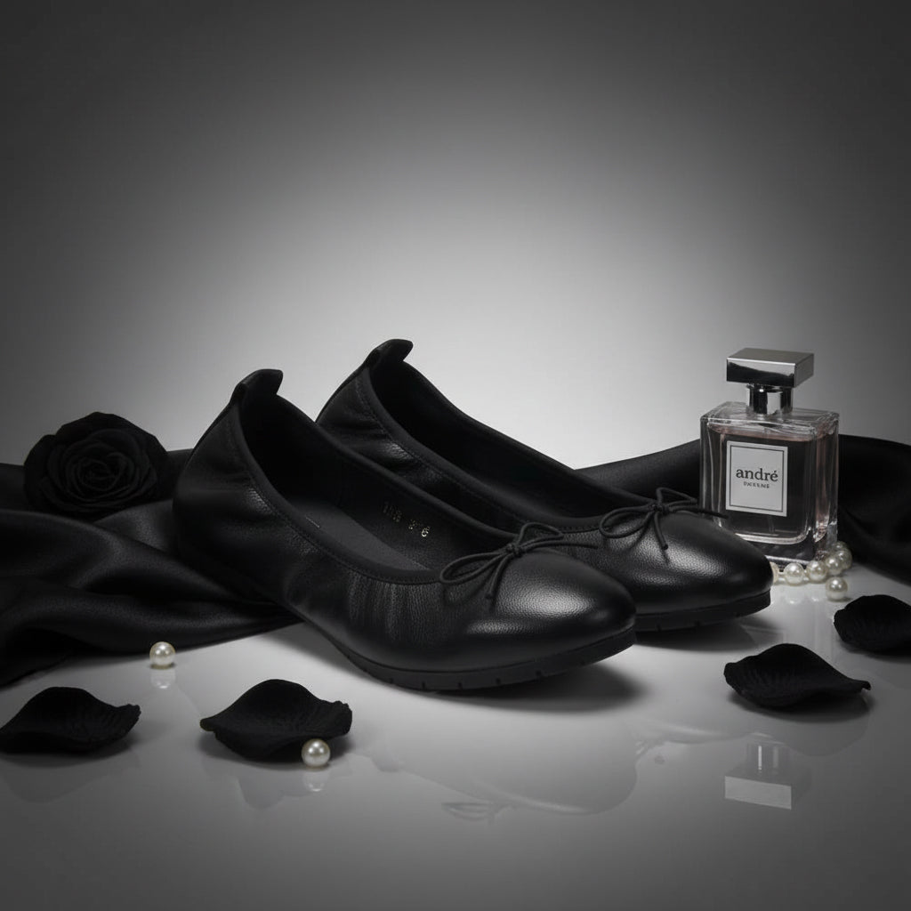 André Ballerines en Cuir Confortables Femme